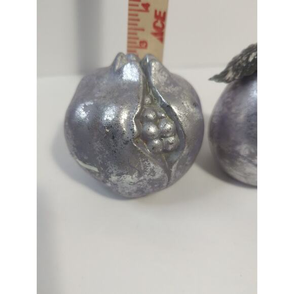 Artificial Faux Lavender And Silver Terracotta Fruit Set Of 3 - Picture 4 of 8